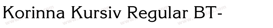 Korinna Kursiv Regular BT字体转换